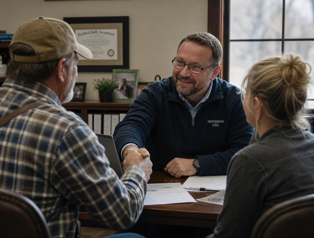 CPA meeting with a small business couple